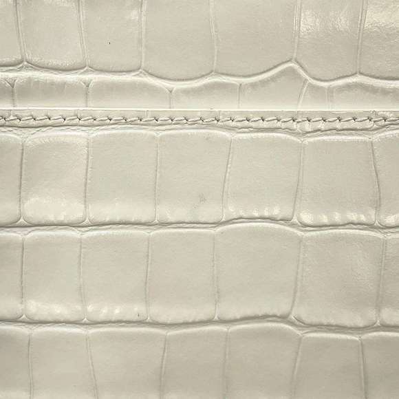 Balenciaga Flap Croco Embossed Shoulder Bag White - Picture 10 of 16